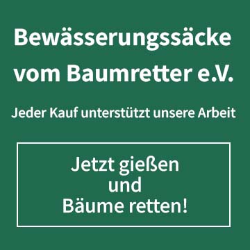 Banner Baumbeweässerungssack vom Baumretter e.V.